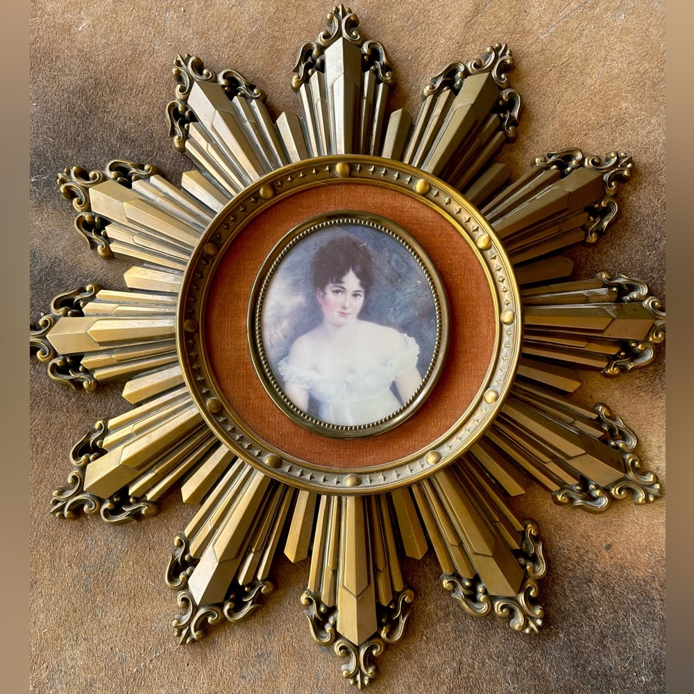 Vintage frame and photo of woman